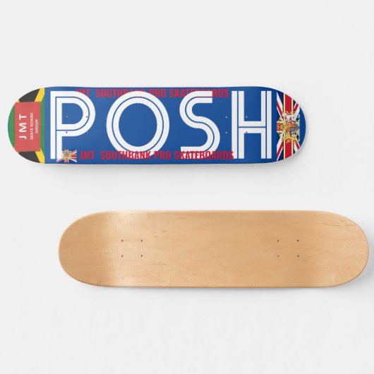 JMT UK POSH 8 1/4" Skateboard Deck (Horizontal)