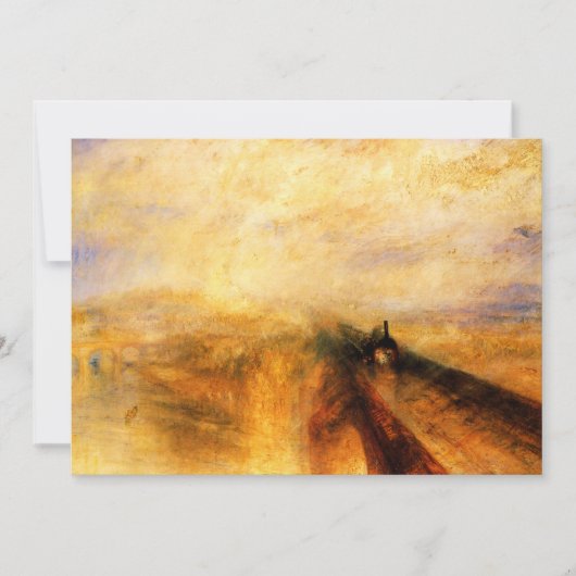 JMW Turner Rain Steam and Speed Einladungen (Vorderseite)