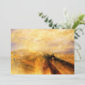 JMW Turner Rain Steam and Speed Einladungen (Stehend Vorderseite)