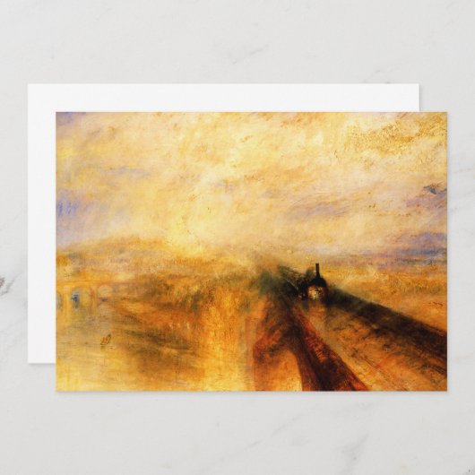 JMW Turner Rain Steam and Speed Einladungen (Vorne/Hinten)