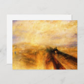 JMW Turner Rain Steam und Speed Postcard Postkarte (Vorne/Hinten)