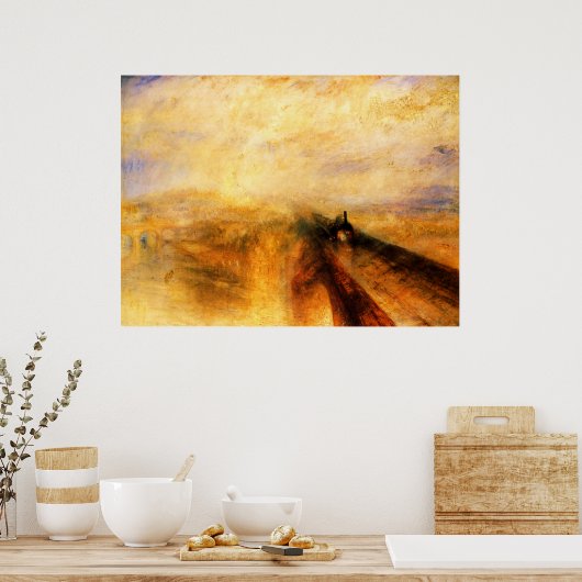 JMW Turner Rain Steam und Speed Poster (Küche)