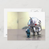 Jo Bot VS Little Blue Bot Postcard Postkarte (Vorne/Hinten)