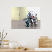 Jo Bot VS Little Blue Bot Print Poster (Küche)