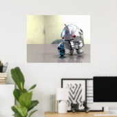 Jo Bot VS Little Blue Bot Print Poster (Heimbüro)