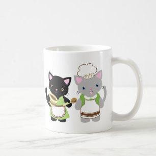 Jo-Jo und Suki Neko Backen-Kätzchen Kaffeetasse