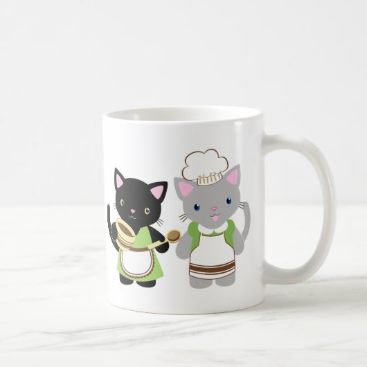 Jo-Jo und Suki Neko Backen-Kätzchen Kaffeetasse (Rechts)