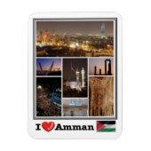 JO Jordan - Amman - I Liebe Mosaic - Magnet (Vertikal)