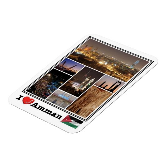 JO Jordan - Amman - I Liebe Mosaic - Magnet (Linke Seite)