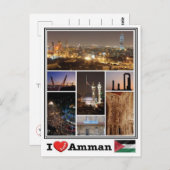 JO Jordan - Amman - Postkarte (Vorne/Hinten)