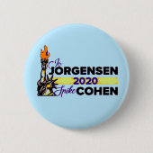 Jo Jorgensen / Spike Cohen 2020 Button (Vorderseite)