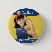 'Jo-sie the Riveter' Round Button, 2¼ Zoll Button (Vorderseite)