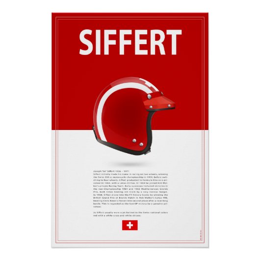 Jo Siffert Helmet Poster (Vorderseite)