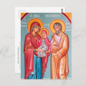 Joachim, Anna und das orthodoxe Theotokos-Symbol Postkarte (Vorne/Hinten)