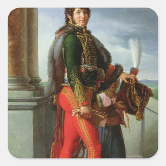 Joachim Murat 1801 Quadratischer Aufkleber (Vorderseite)