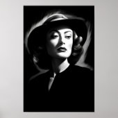 Joan Crawford noir, Schwarz-Weiß-Plakat Poster (Vorne)