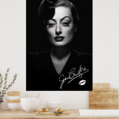 Joan Crawford, schwarz-weiß, noir poster (Küche)