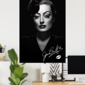 Joan Crawford, schwarz-weiß, noir poster (Heimbüro)