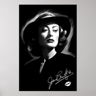 Joan Crawford, schwarz-weiß, noir poster