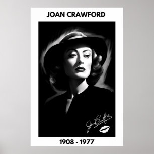 Joan Crawford, schwarz-weiß, noir poster