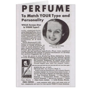 JOAN CRAWFORD Werbung für Parfüm