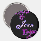 Joan Designer Name Magnet (Vorderseite/Rückseite)