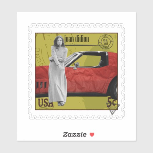 Joan Didion Aufkleber (Blatt)