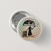 Joan didion mit heiliger Geometrie Button (Vorne & Hinten)