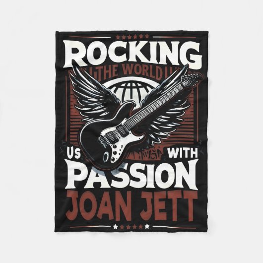 Joan Jetts Black Fleece Blanket: Stilvoller Komfor (Vorderseite)