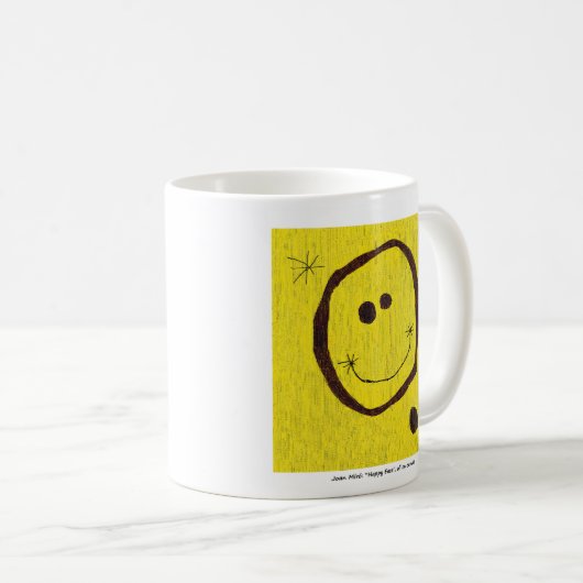 Joan miro glückliche Gesichts-Tasse Kaffeetasse (VorderseiteRechts)