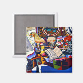 Joan Miro Horse Pipe und Rote Blume Magnet (Vorderseite/Rückseite)