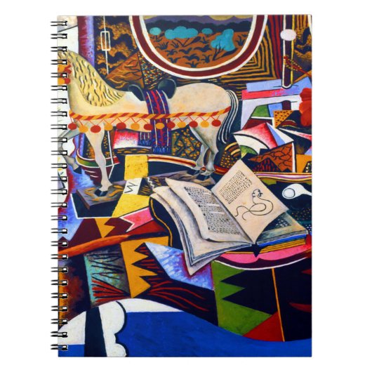 Joan Miro Horse Pipe und Rote Blume Notizblock (Vorderseite)