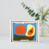 Joan Miro Vintag Briefmarke Design Postkarte (Stehend Vorderseite)