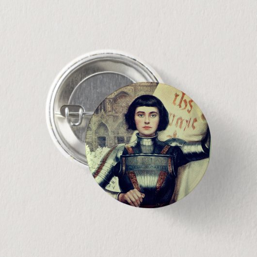 Joan of Arc (Albert Lynch Illustration) Button (Vorne & Hinten)