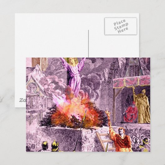 Joan of Arc Burns Postkarte (Vorne/Hinten)