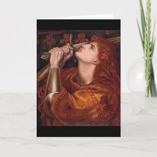 Joan of Arc, c. 1882 von Dante Gabriel Rossetti Karte (Vorderseite)