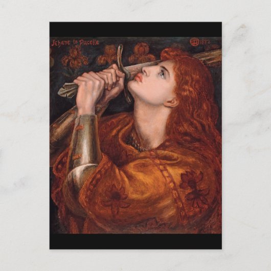 Joan of Arc, c. 1882 von Dante Gabriel Rossetti Postkarte (Vorderseite)