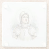 Joan of Arc , Catholic Gifts Glasuntersetzer (Rückseite)