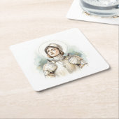 Joan of Arc , Catholic Gifts Rechteckiger Pappuntersetzer (angewinkelt)