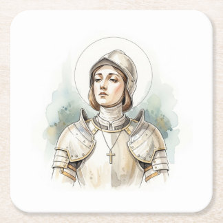 Joan of Arc , Catholic Gifts Rechteckiger Pappuntersetzer