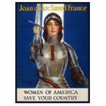 Joan of Arc: Das Dienstmädchen Orleans, Ritter Her Fotoskulptur Magnet<br><div class="desc">Das Poster des Ersten Weltkriegs mit Joan of Arc war ein mächtiges Stück Propaganda, das die amerikanischen Frauen dazu bringen sollte, die Kriegsanstrengungen zu unterstützen. Das Image von Joan of Arc, einer legendären französischen Heldin, die ihr Land zum Sieg gegen die Engländer führte, wurde strategisch ausgewählt, um Patriotismus und Pflichtgefühl...</div>