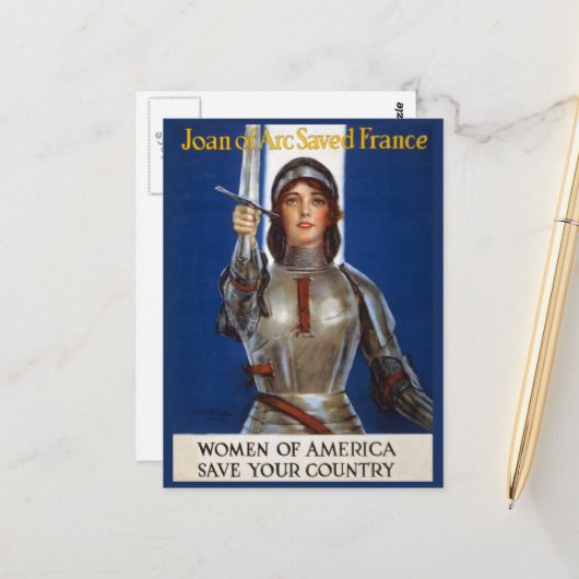 Joan of Arc: Das Dienstmädchen Orleans, Ritter Her Postkarte (Vorderseite/Rückseite Beispiel)