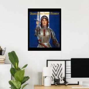 Joan of Arc French Heroine Knight National Held Poster