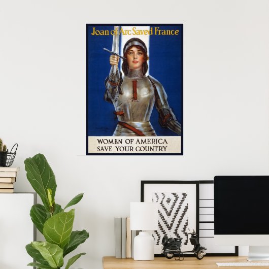 Joan of Arc French Heroine Knight National Held Poster (Heimbüro)