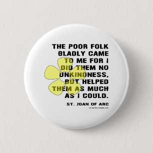 Joan of Arc Kindess Button