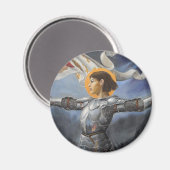 Joan of Arc mit Banner Magnet (Vorderseite/Rückseite)