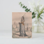 Joan of Arc Mittelalterliches französisches Modeko Postkarte (Stehend Vorderseite)
