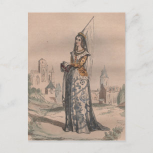 Joan of Arc Mittelalterliches französisches Modeko Postkarte