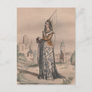 Joan of Arc Mittelalterliches französisches Modeko Postkarte