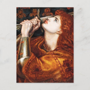 Joan of Arc painting von Dante Gabriel Rossetti Postkarte